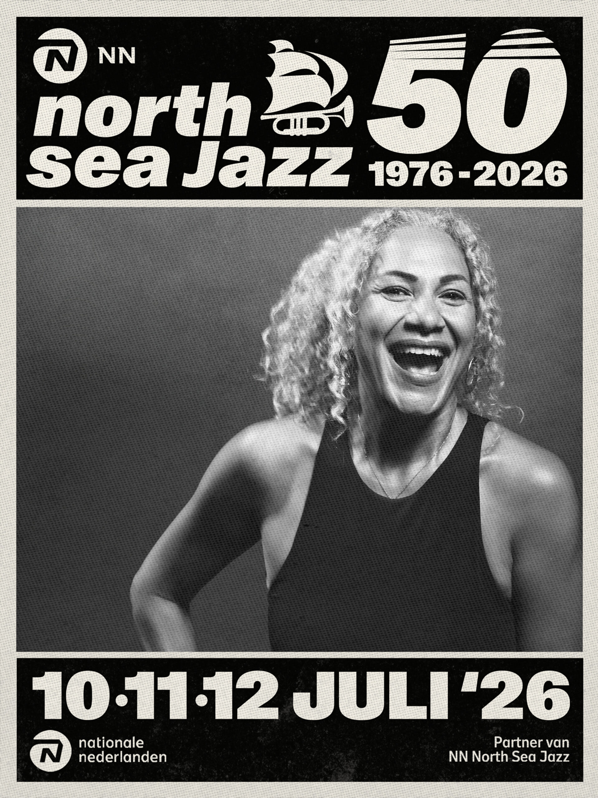 North Sea Jazz 2026 — zwart-wit portret